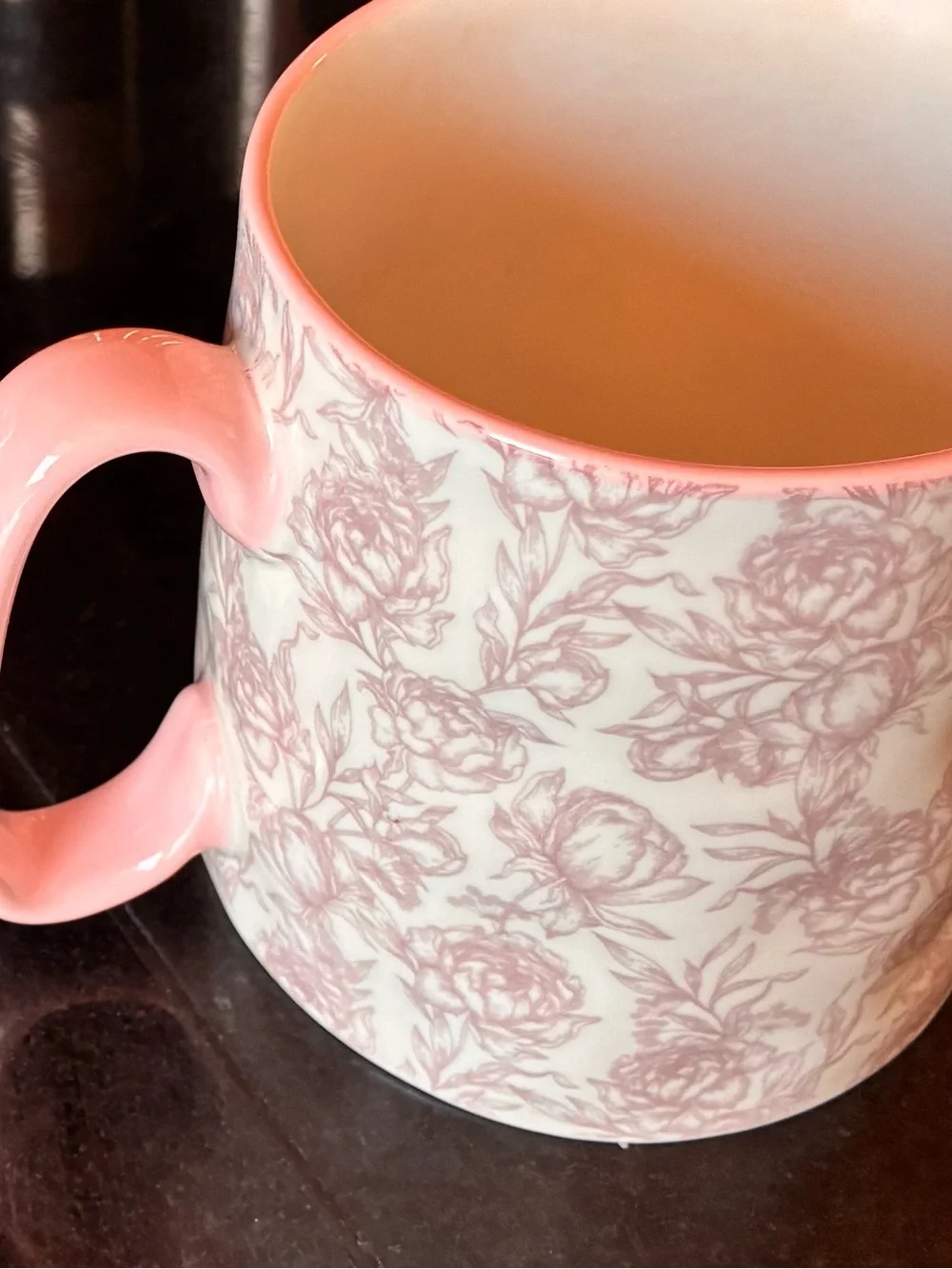 Floral Ceramic Mug Set – Blue & Pink